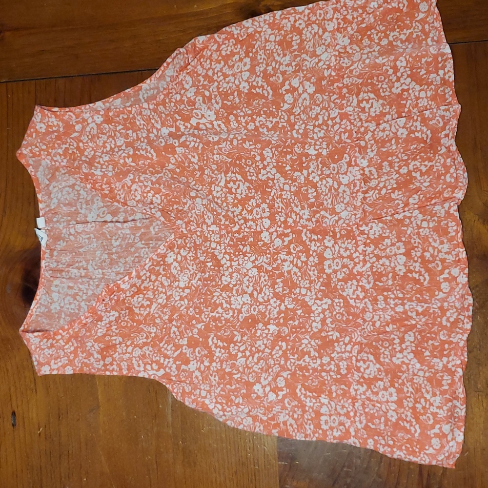 EUC Gap L Floral White & Pink Tank Top